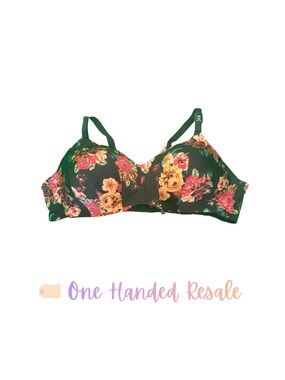 🌼 Torrid Everyday Wire Free Lightly Lined Smooth 360 Back Black Floral 50B Bra